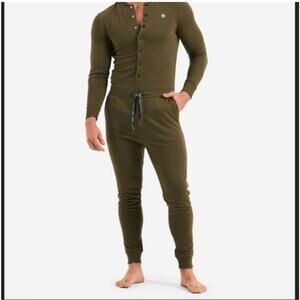Teamm8 Men’s The One long jumpsuit onesie olive green Size Medium